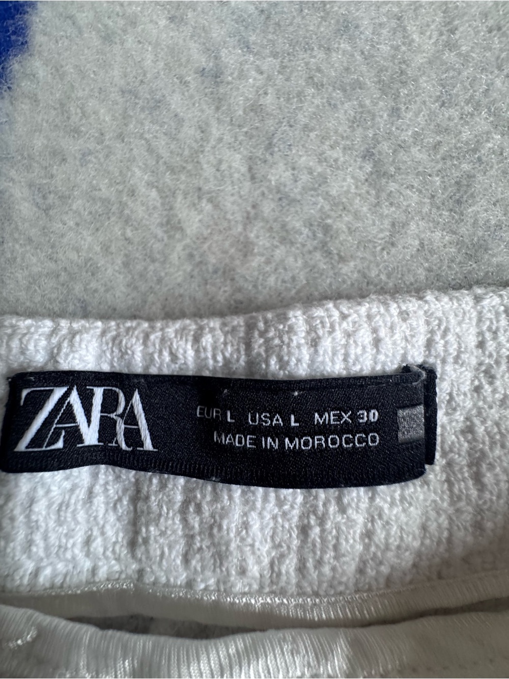 White Textured Button-Front Mini Skort - Picture 6 of 6